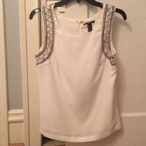 Forever 21 white sleeveless blouse